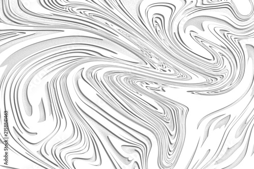 Abstract liquid marble texture background with flowing grey and white waves