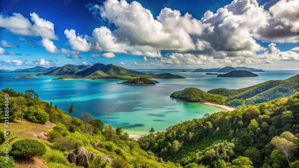 Fototapeta premium View of whitsundays from hamilton island road