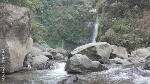 Kedung Kayang Waterfall and Rocky Stream in Central Java