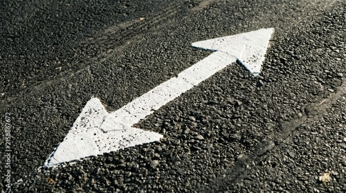 Directional Arrows On Asphalt Surface Guide Choices And Decisions