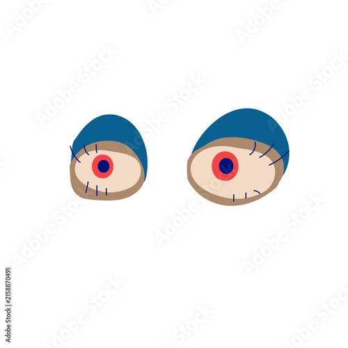 Red eyes Halloween illustration
