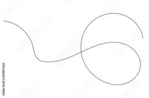Fotografie Abstract Hand-Drawn Dotted Line Collection