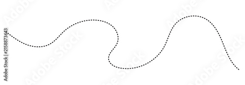Foto Abstract Hand-Drawn Dotted Line Collection