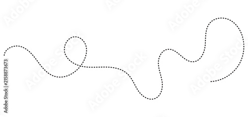 Canvas Print Abstract Hand-Drawn Dotted Line Collection