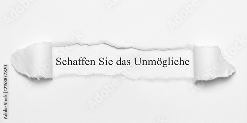 Obraz w ramie Schaffen Sie das Unmögliche 