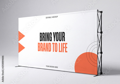 Exhibition Backdrop Banner Mockup