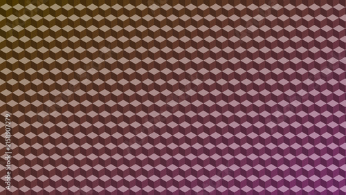 Obraz na płótnie Abstract geometric pattern showcasing diamond shapes in a gradient of deep brown