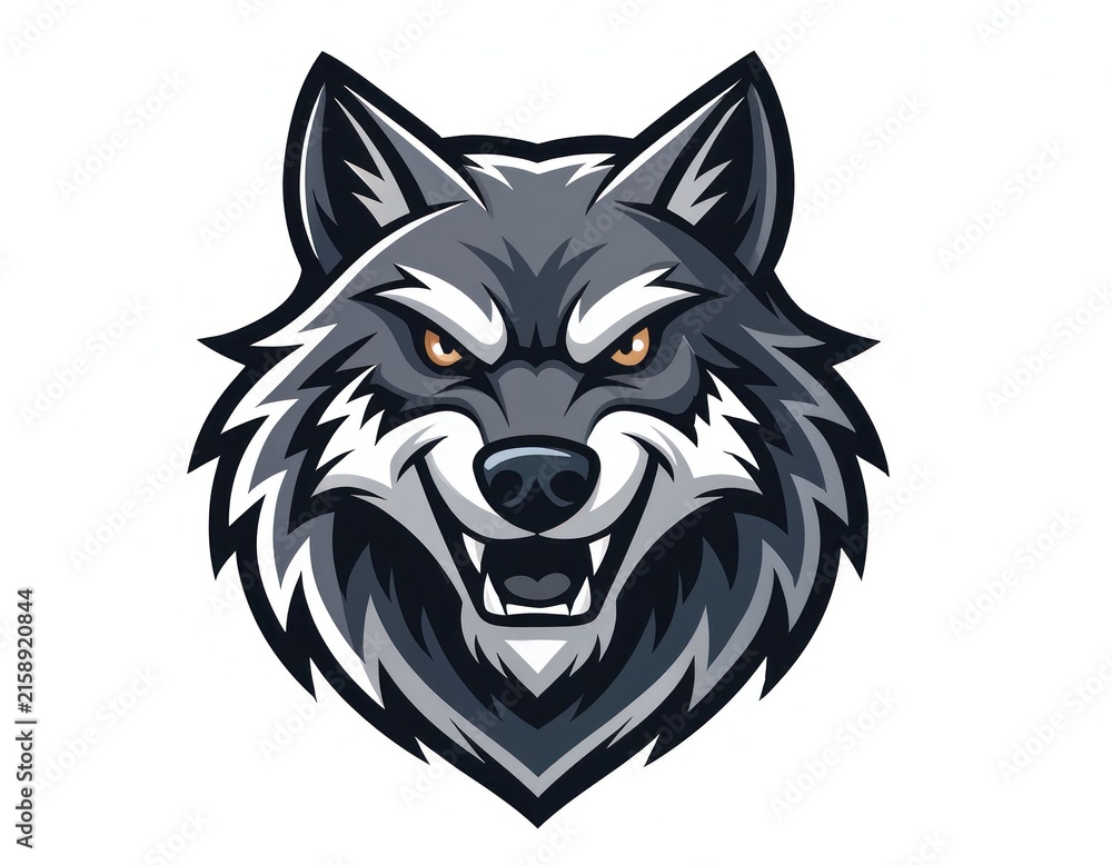 Obraz premium wolf mascot illustration
