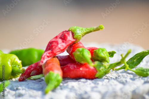 close up view red hot chili pepper healthy food, organic vegetable colorful background