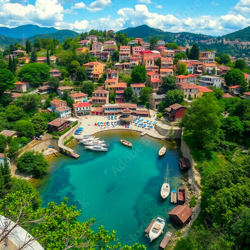 view of the bay of kotor montenegro