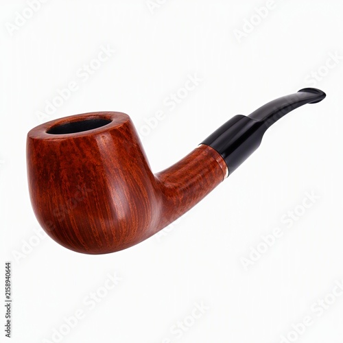 tobacco pipe isolated on white background