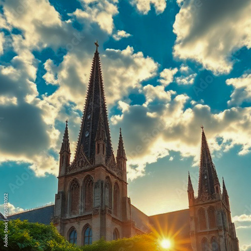 church in the evening