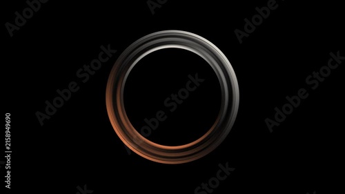  Glowing Circle with Black Background 4K Futuristic Neon Ring Motion Effect for VFX and Video Editing
