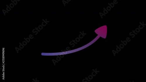  Gradient Arrow Flow with Black Background 4K Smooth Motion Direction Animation for VFX and Video Editing