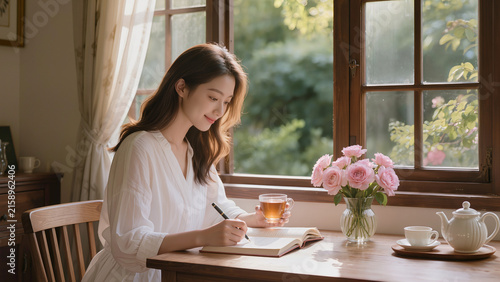 woman in cafe