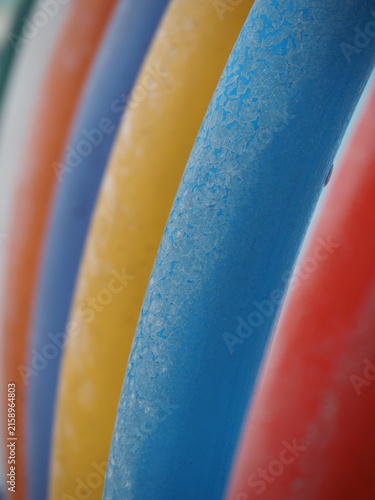 Canvastavla abstract colorful background
macro shot of colorful weathered metal bars with pe