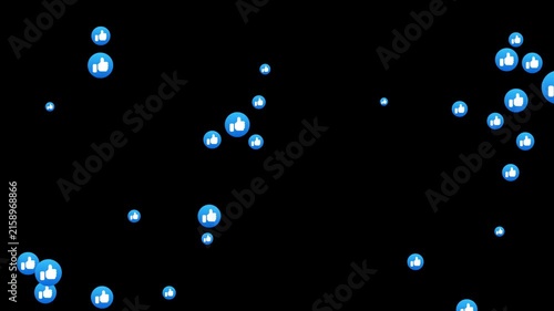 Live streaming animated hearts like emoji stream reactions social media thumb icon flying animation footage transparent background