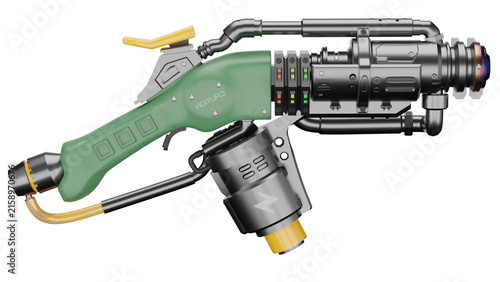 3d rendering laser gun
