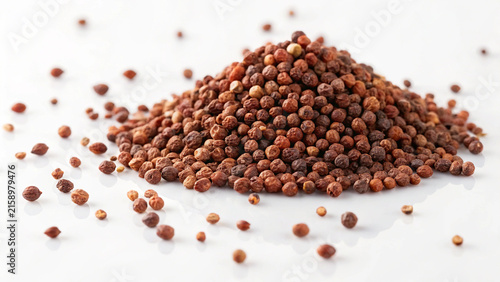Grains of Paradise Spice Seeds Isolated on White Background