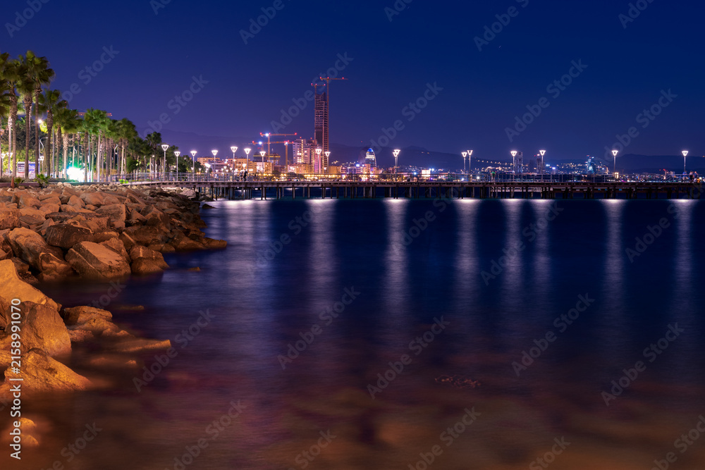 Fototapeta premium Limassol Marina at Night