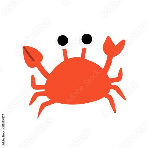 Illustration of red crab cartoon