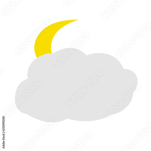 Cloud and moon
