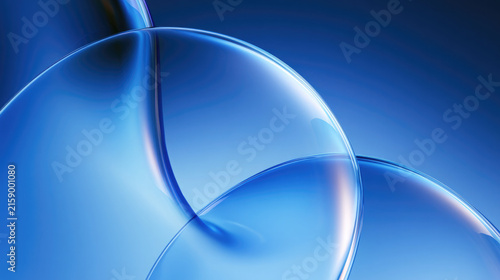 Abstract Blue Flowing Waves with Smooth Curved Lines, Dynamic Gradient Background, Futuristic Digital Design, Elegant Fluid Motion, Modern Technology Aesthetic and Serene Energy