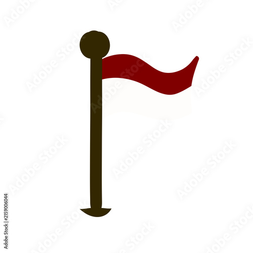 Illustration of Indonesian Flag 