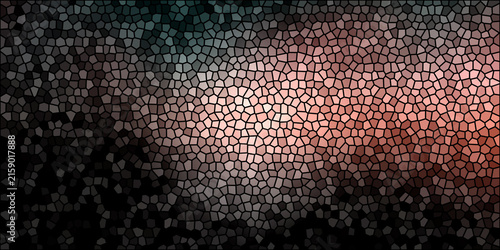 Картината върху платно Abstract geometric mosaic pattern with soft warm gradient light effects