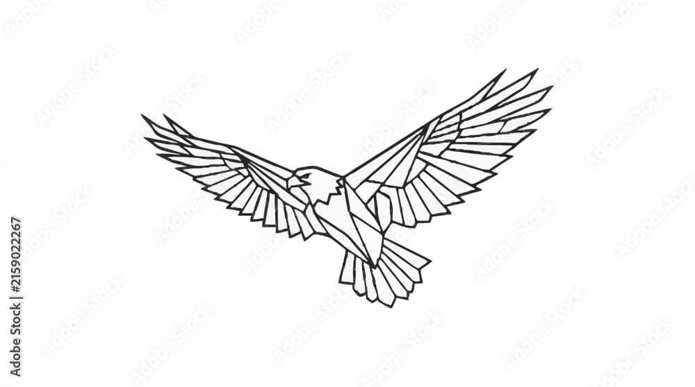 Fototapeta premium vector illustration of an eagle