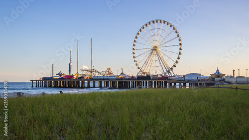 Historic Steel Pier Amusement Park and Ferris Wheel in Atlantic City New Jersey