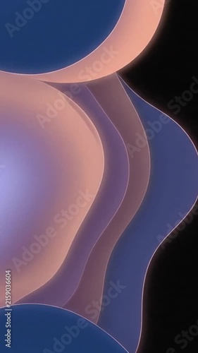 Abstract flowing shapes create a smooth digital gradient background with soft glowing edges