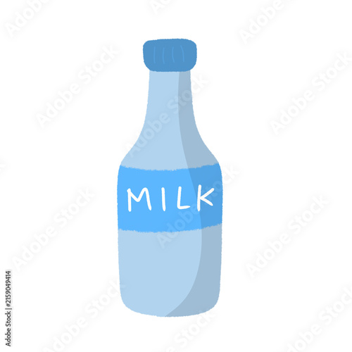 Cute hand-drawn milk bottle illustration