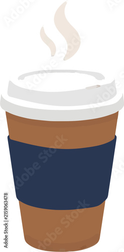 Coffee cup, study and Korean college entrance exam (Suneung) concept, flat vector illustration isolated on white background