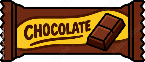 Chocolate bar, study and Korean college entrance exam (Suneung) concept, flat vector illustration isolated on white background