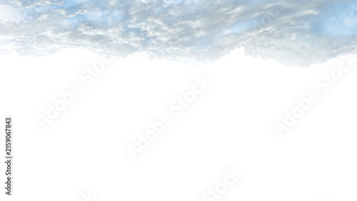 Soft fluffy white clouds against a blue sky overlay on a transparent background PNG. Ideal for photo editing, sky replacement, design compositions, and digital art.