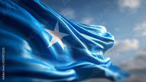 somali flag waving. flag of somalia