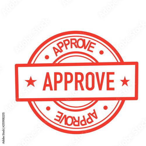 approve red business stamp illustration