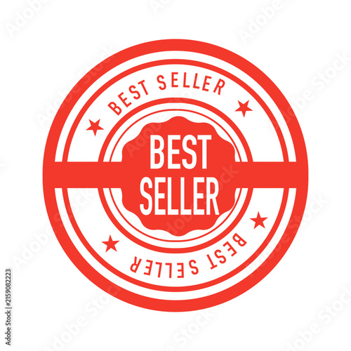 best seller red business stamp illustration