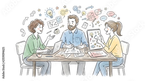 business people working together