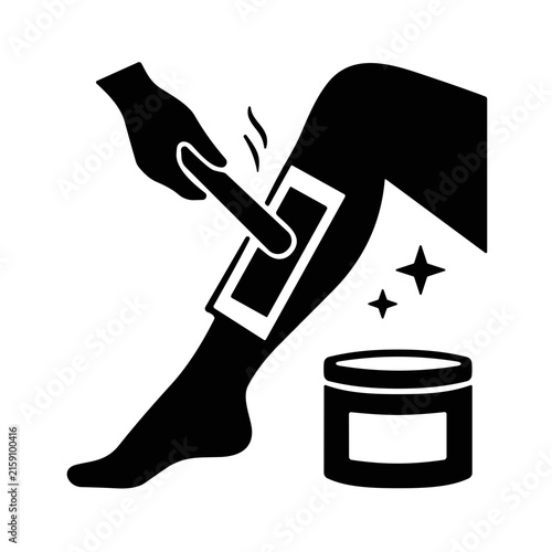 icon leg waxing vector illustration 