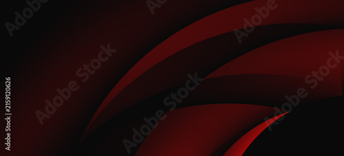 Fotografía Modern abstract white and red background with 3D Overlap layers effect