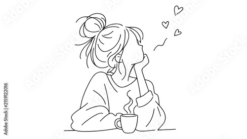 Continuous line drawing Minimalist line art woman face, continuous one line drawing, elegant female portrait, black and white vector illustration