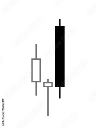 Trading candlestick pattern. For stock, crypto, forex investment trading analysis. Vector illustration.
