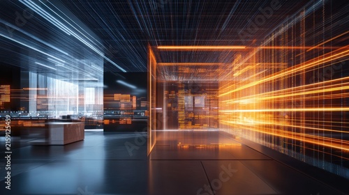 Abstract modern office interior design