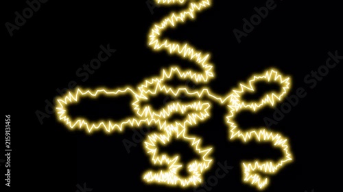 Bright yellow lightning thunderstorm effect with electric energy bursts, glowing plasma arcs, cartoon sparks, anime power shockwave, cinematic black screen background ultra HD 4K