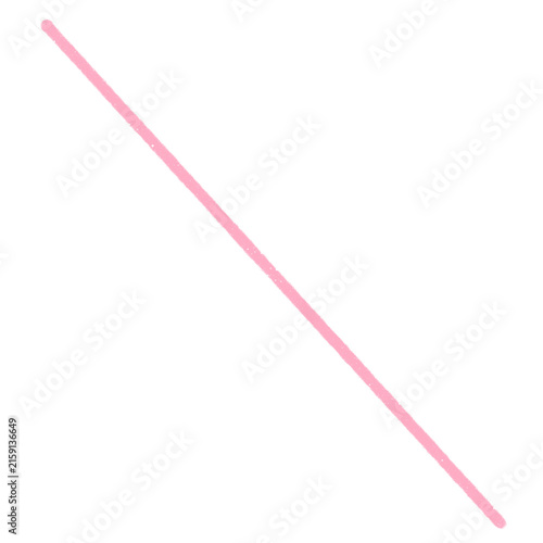 pink straws isolated on white