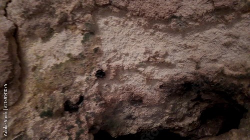 Malta, Xemxija Heritage trail, Punic caves. look into holes in the cave walls and celling