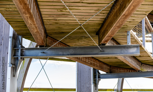 Binz, Ruegen, Mecklenburg-Western Pomerania, Germany-July 23, 2026: Wooden and steel construction of the treetop observation tower