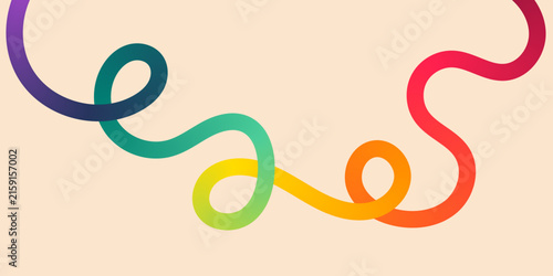 Dynamic Rainbow Gradient Wavy Line Background